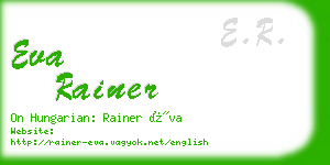 eva rainer business card